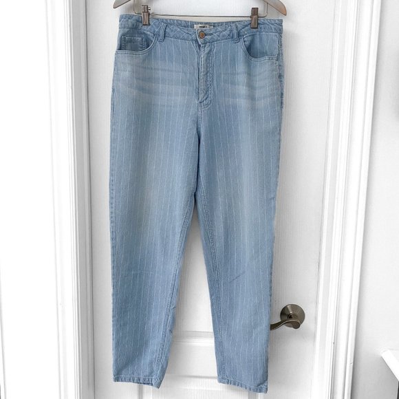 Forever 21 - Los Angeles - Light Blue & White Pinstripe Jean - Picture 2 of 6